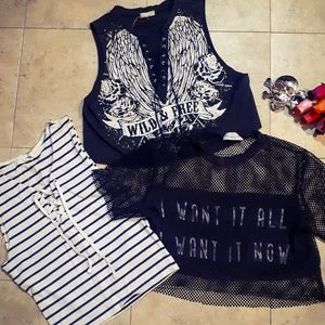 3 crop tops🖤